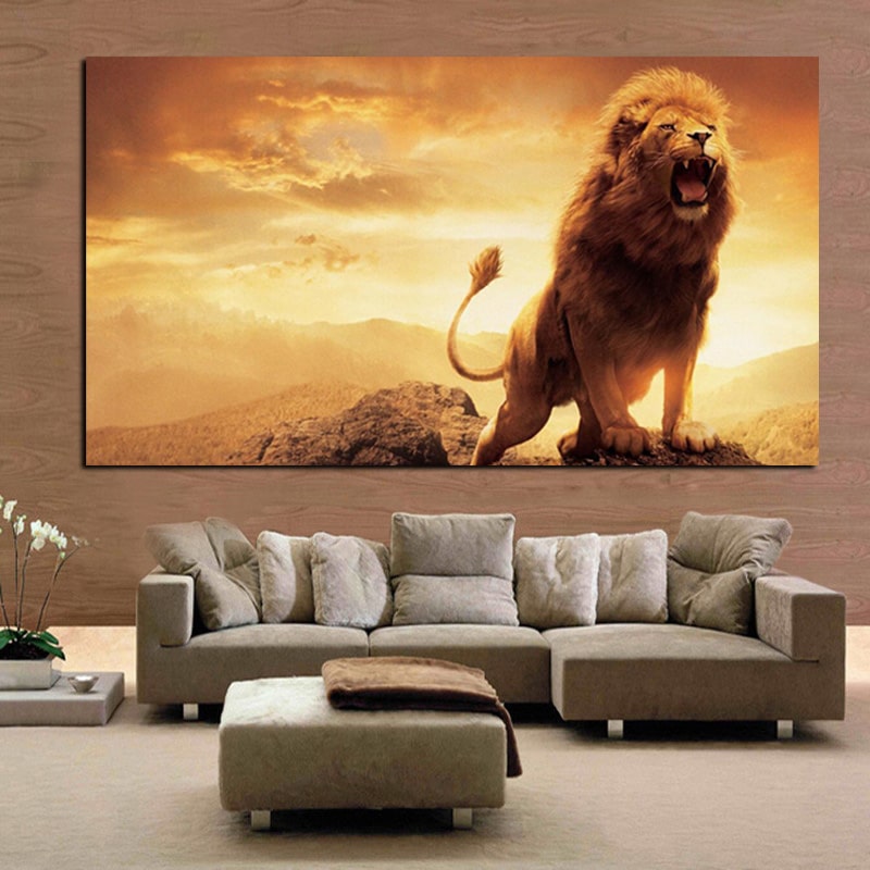 lion painting